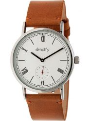 Simplify Zegarek kwarcowy "The 5100" w kolorze srebrno-brązowo-białym rozmiar: onesize. Brązowe, analogowe zegarki Simplify, metalowe. Za 217.99 zł.