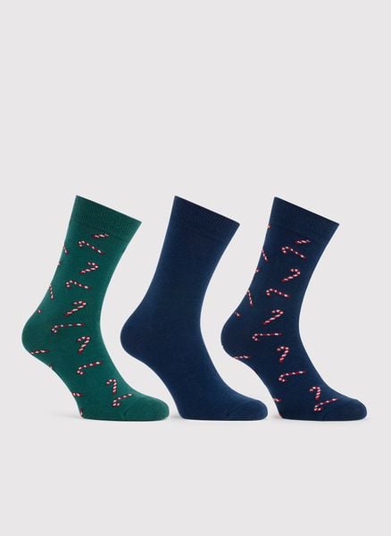 Zestaw skarpet w świąteczne wzory. Skarpety Pako Lorente, bez wzorów, z bawełny. Za 29.99 zł.