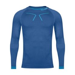 Bluza termoaktywna trekkingowa męska Alpinus Tactical Base Layer. Niebieskie bielizna termoaktywna Alpinus, m, bez wzorów, bez ramiączek. Za 179.00 zł.