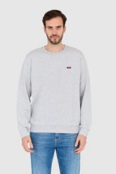 GUESS Szara męska bluza regular fit, Rozmiar XXL. Szare bluzy Guess, l, z aplikacjami, bez kaptura. W wyprzedaży za 249.99 zł.