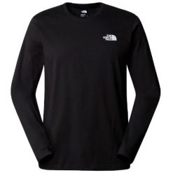 Bluza turystyczna męska The North Face M L/S Simple Dome Tee. Czarne koszulki z długim rękawem The North Face, l, bez wzorów, bez ramiączek. Za 139.00 zł.