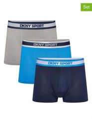 DKNY Bokserki (3 pary) w kolorze granatowo-niebiesko-szarym rozmiar: L. Niebieskie bokserki DKNY, l, bez wzorów. Za 96.83 zł.