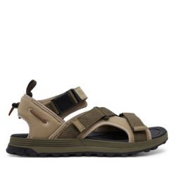 Sandały Clarks. Brązowe sandały Clarks, bez zapięcia. Za 379.99 zł.