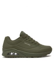 Skechers Sneakersy Uno - Stand On Air 52458/DKGR Zielony. Zielone buty sportowe casual Skechers, bez wzorów, ze skóry, bez zapięcia. Za 399.00 zł.