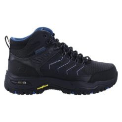 Buty trekkingowe męskie SKECHERS Arch Fit Dawson Raveno. Czarne buty trekkingowe Skechers, bez wzorów, z syntetyku, bez zapięcia. Za 399.99 zł.