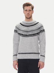 Pepe Jeans Sweter Fairisle PM702504 Szary Regular Fit. Szare swetry rozpinane Pepe Jeans, m, bez wzorów, z jeansu, bez kołnierzyka, bez ramiączek. Za 419.99 zł.