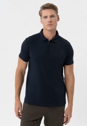 Koszulka polo na zamek O-HECTOR. Koszulki polo sportowe Volcano, l, bez wzorów, z bawełny, bez kołnierzyka, bez ramiączek. Za 109.99 zł.