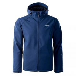 Kurtka męska Softshell Hi-Tec Neti - niebieska, Rozmiar XL. Niebieskie kurtki Hi-tec, m, bez wzorów, z materiału, bez kaptura. W wyprzedaży za 144.99 zł.