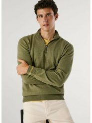 Pepe Jeans Sweter "Andre" w kolorze khaki rozmiar: XL. Brązowe swetry nierozpinane Pepe Jeans, xl, bez wzorów, z jeansu, bez kołnierzyka, bez ramiączek. Za 208.99 zł.