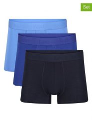 LEE Underwear Bokserki (3 pary) "Crombie" w kolorze granatowym, niebieskim i błękitnym rozmiar: S. Niebieskie bokserki LEE Underwear, s, bez wzorów. Za 61.60 zł.