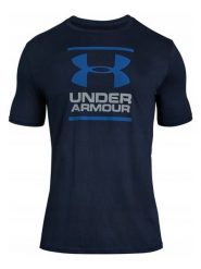 Under Armour Koszulka sportowa "Foundation" w kolorze granatowym rozmiar: L. Niebieskie t-shirty sportowe Under Armour, bez wzorów, bez ramiączek, outdoorowe. Za 59.99 zł.