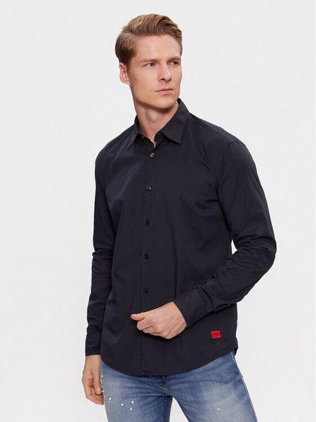 Hugo Koszula Ermo 50500216 Granatowy Slim Fit. Niebieskie koszule Hugo, m, bez wzorów, z bawełny, bez kołnierzyka, bez ramiączek. Za 379.99 zł.