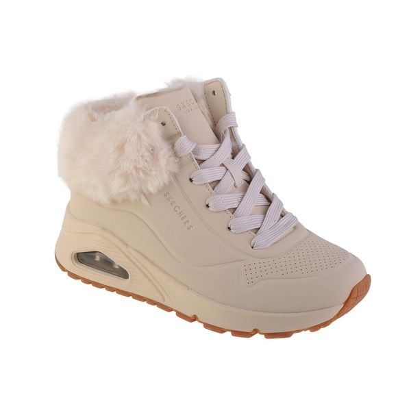 Buty SKECHERS UNO-FALL AIR Biały. Brązowe buty trekkingowe Skechers, bez wzorów, z syntetyku, bez zapięcia. Za 249.99 zł.