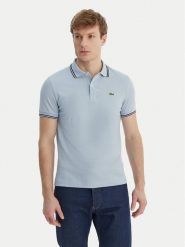 Lacoste Polo PH9875 Niebieski Classic Fit. Niebieskie koszulki polo LACOSTE, m, bez wzorów, z bawełny, bez kołnierzyka, bez ramiączek. Za 529.99 zł.