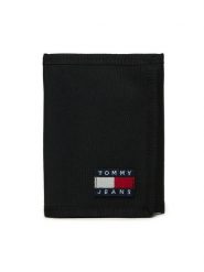 Tommy Jeans Duży Portfel Męski AM0AM12920 Czarny. Czarne portfele Tommy Jeans, bez wzorów, z jeansu. Za 159.99 zł.
