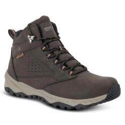 Buty trekkingowe męskie Regatta Amble Boot. Brązowe buty turystyczne Regatta, bez wzorów, z materiału, bez zapięcia, trekkingowe. Za 163.79 zł.