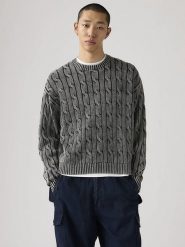 Levi's Sweter w kolorze antracytowym rozmiar: XL. Czarne swetry nierozpinane Levi's®, s, bez wzorów, z bawełny, bez kołnierzyka, bez ramiączek. Za 155.51 zł.