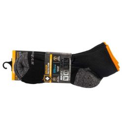 Skarpetki sportowe męskie 3pk Mens Work Qtr Socks. Czarne skarpetki sportowe Skechers, bez wzorów, z lycry. Za 69.99 zł.