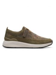 Clarks Skórzane sneakersy w kolorze khaki rozmiar: 41. Brązowe buty sportowe casual Clarks, bez wzorów, bez zapięcia. Za 231.61 zł.