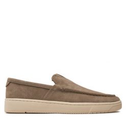 Półbuty Toms. Szare eleganckie półbuty Toms, bez wzorów, bez obcasa, bez zapięcia. Za 339.99 zł.
