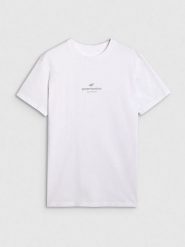 4F Koszulka w kolorze białym rozmiar: L. Białe bezrękawniki 4F, l, bez wzorów, z bawełny, bez kołnierzyka, bez ramiączek. Za 61.02 zł.