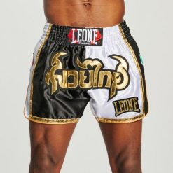 Spodenki treningowe męskie LEONE 1947 Siam Thai. Białe krótkie spodenki sportowe LEONE 1947, m, bez wzorów, sportowe. Za 269.99 zł.