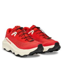 Buty do biegania Salomon. Czerwone buty do biegania Salomon, bez wzorów, bez zapięcia, do biegania. Za 639.99 zł.