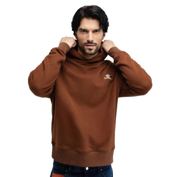 Męska bluza z kapturem Siroko Hoodart Brown. Brązowe bluzy z kapturem SIROKO, m, bez wzorów, z bawełny, z kapturem. Za 257.00 zł.