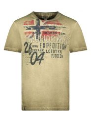 Geographical Norway Koszulka "Jelegant" w kolorze khaki rozmiar: M. Brązowe bezrękawniki Geographical Norway, m, bez wzorów, z bawełny, bez kołnierzyka, bez ramiączek. Za 65.85 zł.
