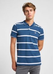 MESKA KOSZULKA LEE PIQUE POLO ORION STRIPE 112363857. Koszulki polo Lee, m, bez wzorów, bez kołnierzyka, bez ramiączek. Za 109.99 zł.