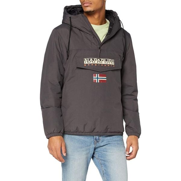 Kurtka turystyczna męska Napapijri Shade. Szare kurtki Napapijri, na zimę, m, bez wzorów, z poliamidu, z kapturem. Za 759.00 zł.
