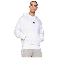 Bluza z kapturem adidas Essentials Feelcozy. Białe bluzy z kapturem Adidas, xl, bez wzorów, z materiału, z kapturem. Za 226.35 zł.
