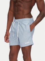 HUGO Szorty kąpielowe Haiti 50469312 Błękitny Regular Fit. Niebieskie kąpielówki Hugo, m, bez wzorów, z syntetyku. Za 199.99 zł.