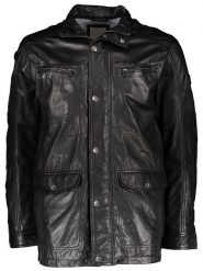 Bugatti Skórzana kurtka w kolorze czarnym rozmiar: 60. Czarne kurtki Bugatti, bez wzorów, ze skóry, bez kaptura. Za 991.99 zł.