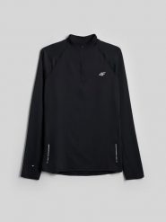 4F Longsleeve do biegania szybkoschnący męski - czarny S. Czarne bluzki z długim rękawem 4F, l, bez wzorów, bez kołnierzyka, bez ramiączek. Za 149.99 zł.