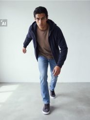 Ocieplana bluza polarowa z kapturem - niebieski. Niebieskie bluzy z kapturem Sinsay, l, bez wzorów, z polaru, z kapturem. Za 99.99 zł.