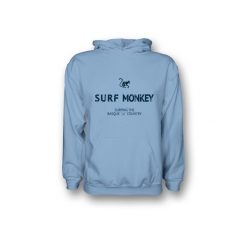 Bluza z kapturem z bawełny organicznej / Dorosły (Błękitny). Niebieskie bluzy z kapturem SURF MONKEY, m, bez wzorów, z bawełny, z kapturem. Za 349.95 zł.