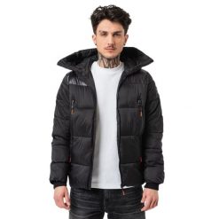 Kurtka turystyczna męska Canadian Peak Bayeak. Czarne kurtki Canadian Peak, na zimę, m, bez wzorów, z poliamidu, bez kaptura. Za 359.70 zł.