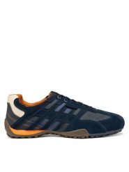 Geox Sneakersy Uomo Snake U4207K 022EK C4078 Granatowy. Niebieskie buty sportowe casual Geox, bez wzorów, ze skóry, bez zapięcia. Za 499.99 zł.