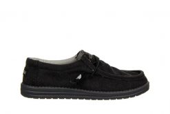 Półbuty Hodaki Captain Standard Midnight 003274, Czarny, Materiał - 45. Czarne eleganckie półbuty Hodaki, bez wzorów, z bawełny, bez obcasa, bez zapięcia. W wyprzedaży za 179.10 zł.