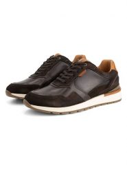 TRAVELIN' Skórzane sneakersy w kolorze brązowym rozmiar: 41. Brązowe buty sportowe casual Travelin', bez wzorów, bez zapięcia. Za 308.91 zł.