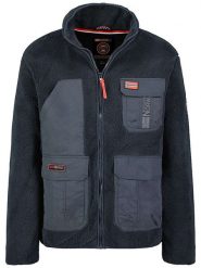 Geographical Norway Kurtka polarowa "Umare" w kolorze granatowym rozmiar: L. Niebieskie kurtki Geographical Norway, l, bez wzorów, z polaru, bez kaptura. Za 241.33 zł.