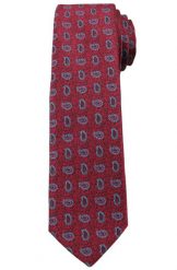 Bordowy Elegancki Krawat w Łezki -Angelo di Monti- 6 cm, Męski, Niebieski Wzór Paisley. Czerwone krawaty i muchy Angelo di Monti, bez wzorów. Za 45.00 zł.
