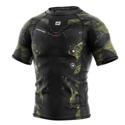 Koszulka Męska Rashguard MMA na Siłownię IRON FORCE. Brązowe bielizna termoaktywna EXTREME HOBBY, m, bez wzorów, z bawełny, bez ramiączek, do biegania. Za 199.00 zł.