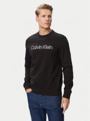 Calvin Klein Bluza LV04RG281G Czarny Classic Fit. Czarne bluzy CALVIN KLEIN, l, bez wzorów, z bawełny, bez kaptura. Za 369.99 zł.