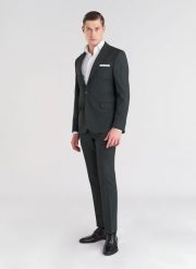 PAKO LORENTE – Zielone eleganckie spodnie męskie. Zielone eleganckie spodnie Pako Lorente, m, eleganckie. Za 299.99 zł.