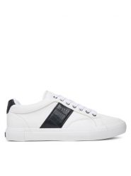 Guess Sneakersy FMFCR2 ELE12 Biały. Białe buty sportowe casual Guess, z aplikacjami, ze skóry, bez zapięcia. Za 364.99 zł.