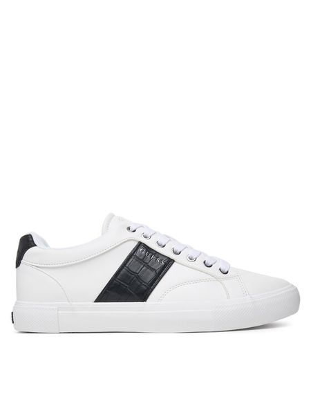 Guess Sneakersy FMFCR2 ELE12 Biały. Białe buty sportowe casual Guess, z aplikacjami, ze skóry, bez zapięcia. Za 364.99 zł.