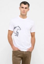 Męski T-Shirt Mustang Style Austin Bright White 1016493 2007. Białe t-shirty Mustang, m, bez wzorów, bez kołnierzyka, bez ramiączek. Za 79.99 zł.