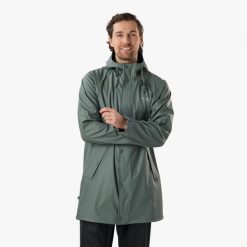 Kurtka przeciwdeszczowa Wędrówki męska Swedemount Väderöarna Coat wodoodporny. Niebieskie kurtki SWEDEMOUNT, m, bez wzorów, z materiału, bez kaptura. Za 296.99 zł.